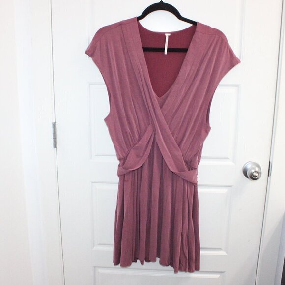 Free People Cupro Criss Cross Maeve Dusty Pink Size Small - Picture 1 of 4